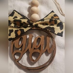 Gigi laser engraved car charm/ Christmas ornament